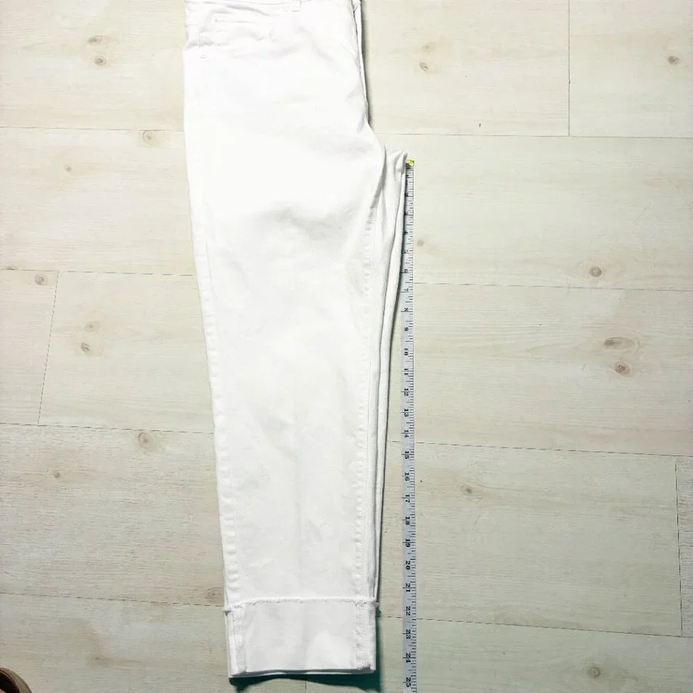 J. Jill Women's Authentic Fit Cropped White Jeans Size 12 - Picture 4 of 6